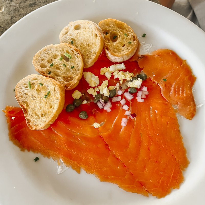 Cuvee 30a Smoked Salmon Appetizer