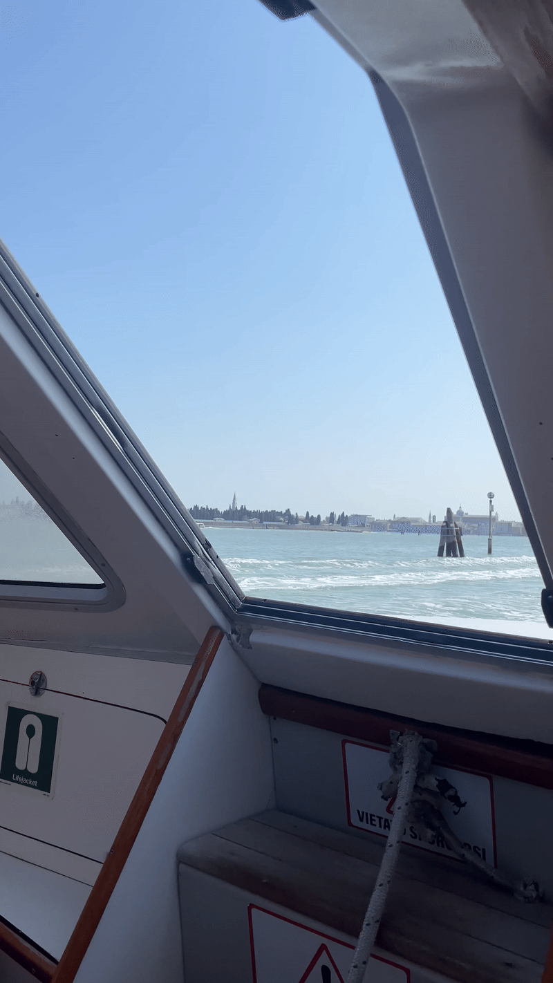 View from the Alilaguna boat transfer in Venice Italy | Two week itinerary in northern Italy