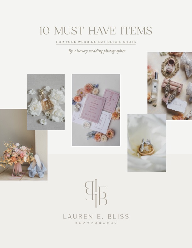 Wedding Detail Shots Lead Magnet Example | By Sofia Brown Email Marketing Manager